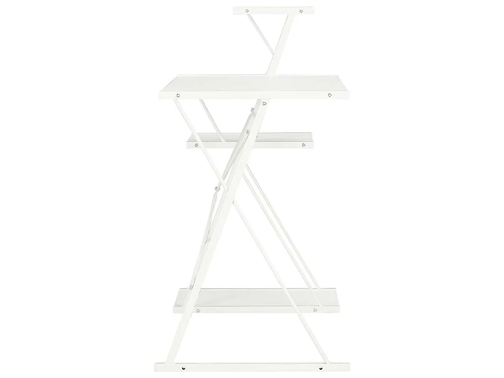Bureau avec étagère Blanc 116x50x93 cm