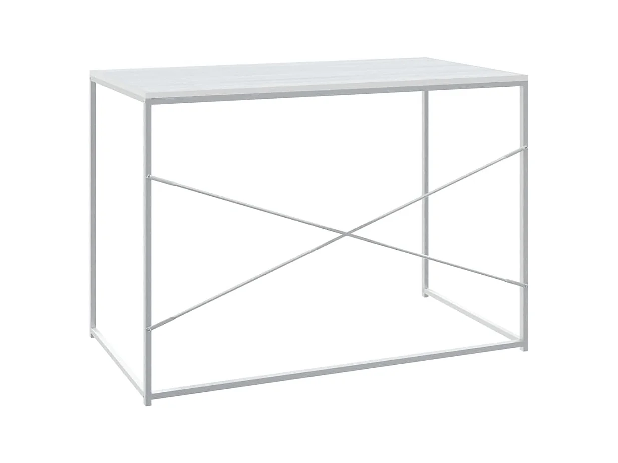 Computerbureau 110x60x70 cm bewerkt hout wit