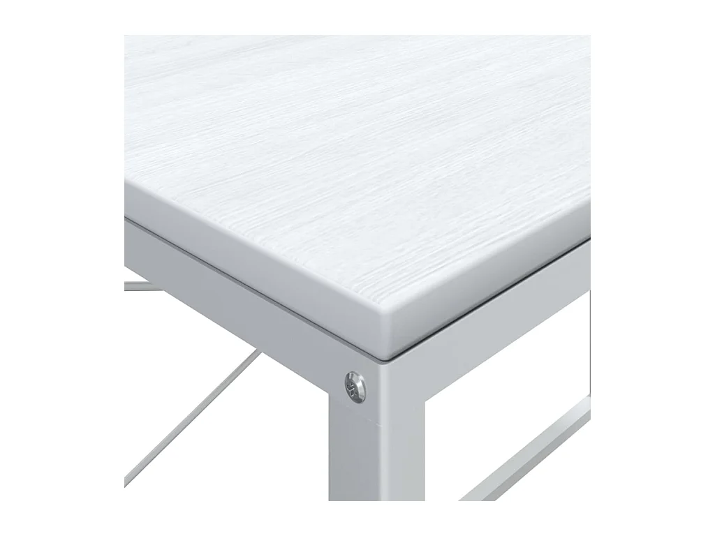 Computerbureau 110x60x70 cm bewerkt hout wit