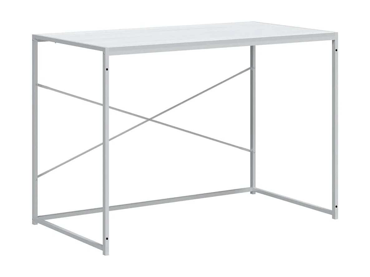 Bureau d'ordinateur Blanc 110x60x70 cm Bois d'ingénierie