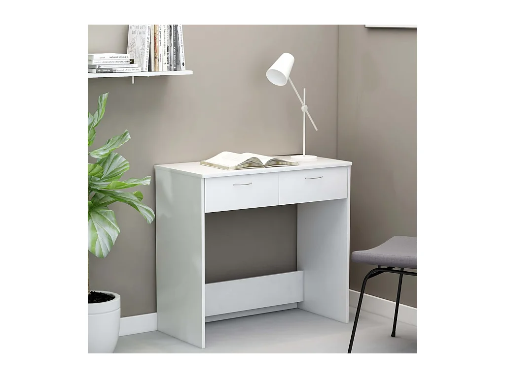 Bureau Blanc 80x40x75 cm Bois d'ingénierie