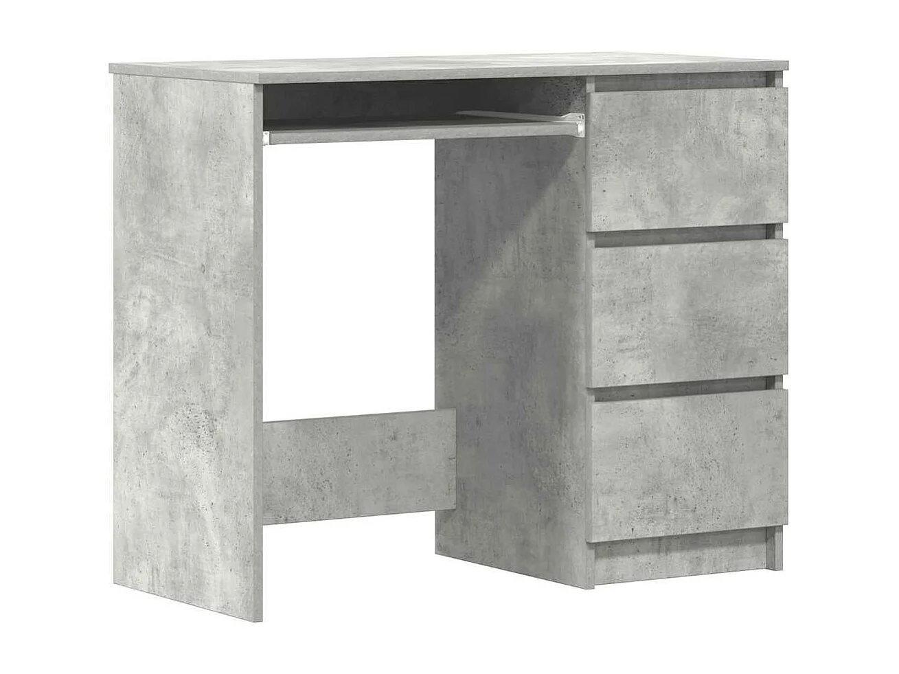 Scrivania Grigio Cemento 90x45x76 cm in Legno Multistrato