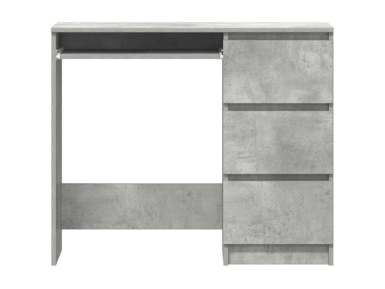 Bureau Gris béton 90x45x76 cm Bois d’ingénierie
