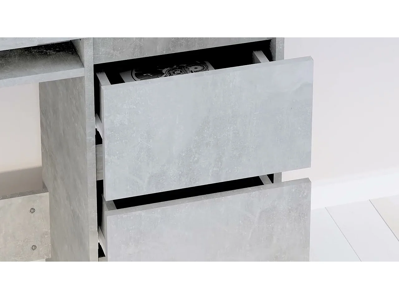 Schreibtisch Betongrau 90x45x76 cm Holzwerkstoff