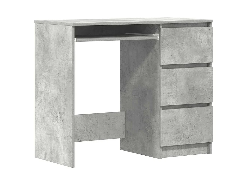 Bureau Gris béton 90x45x76 cm Bois d’ingénierie