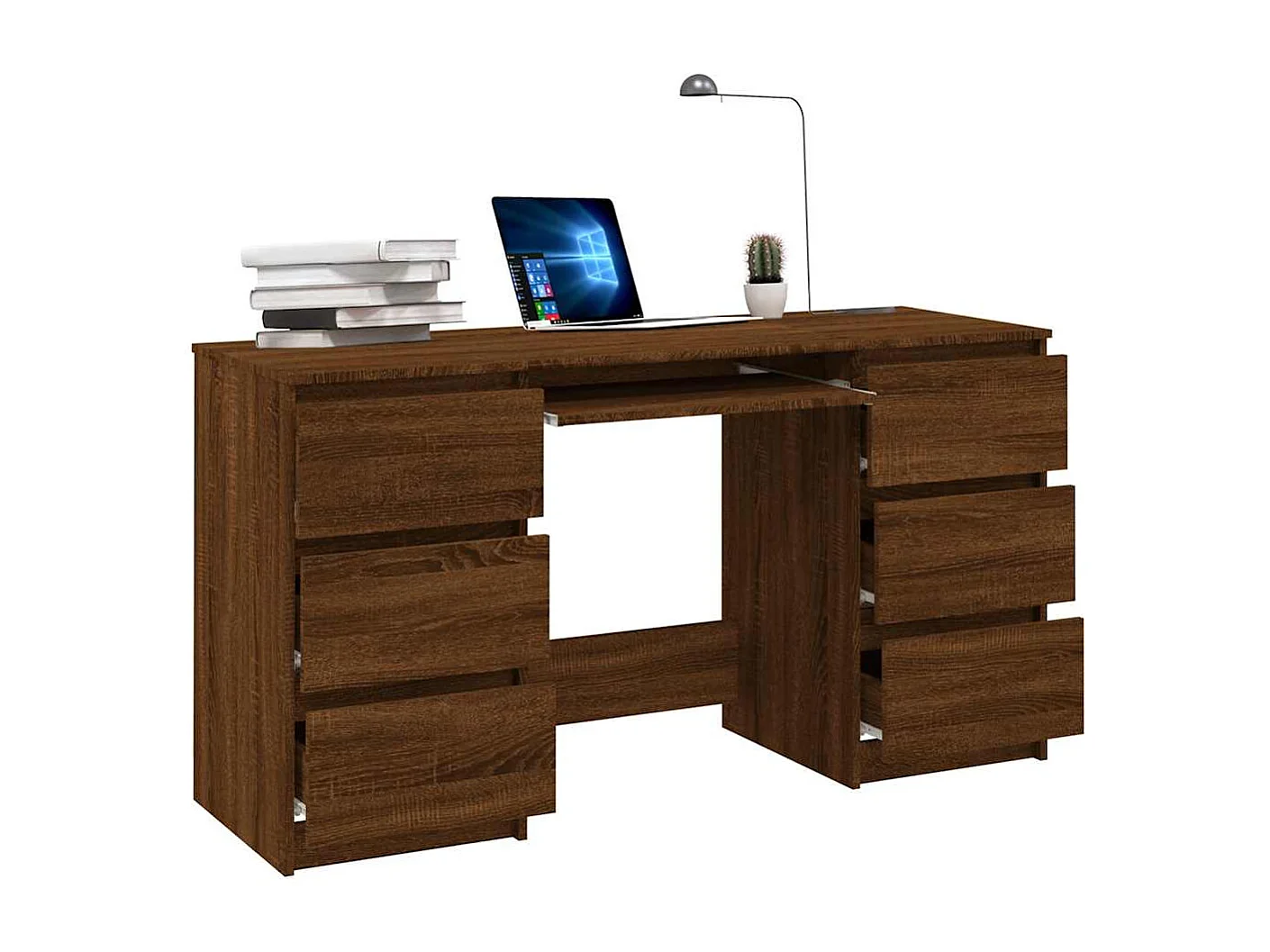 Secretária 140x50x77 cm derivados de madeira carvalho sonoma