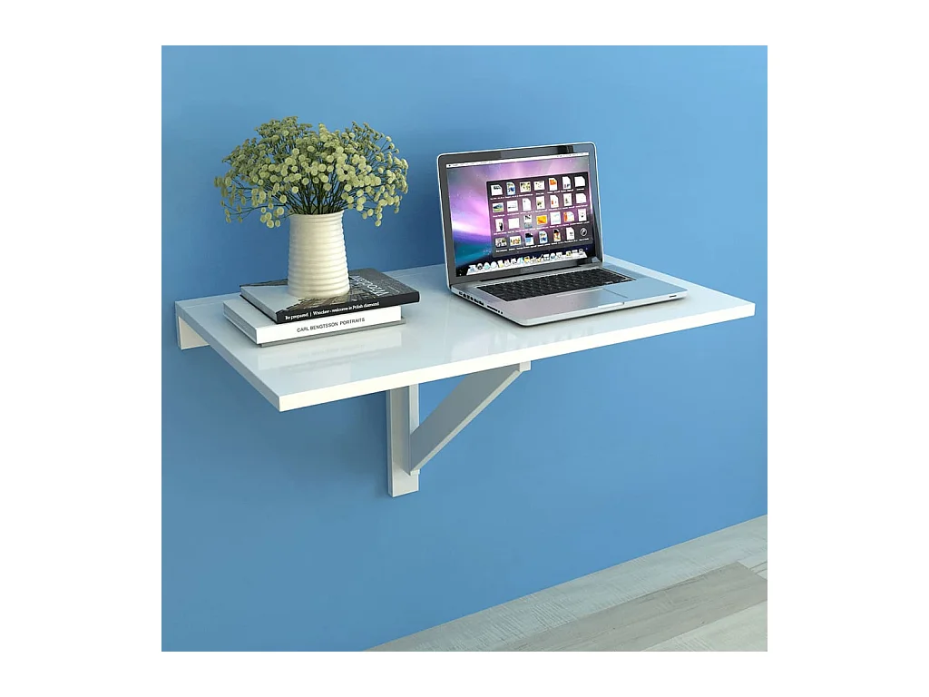 Table murale rabattable Blanc 100x60 cm