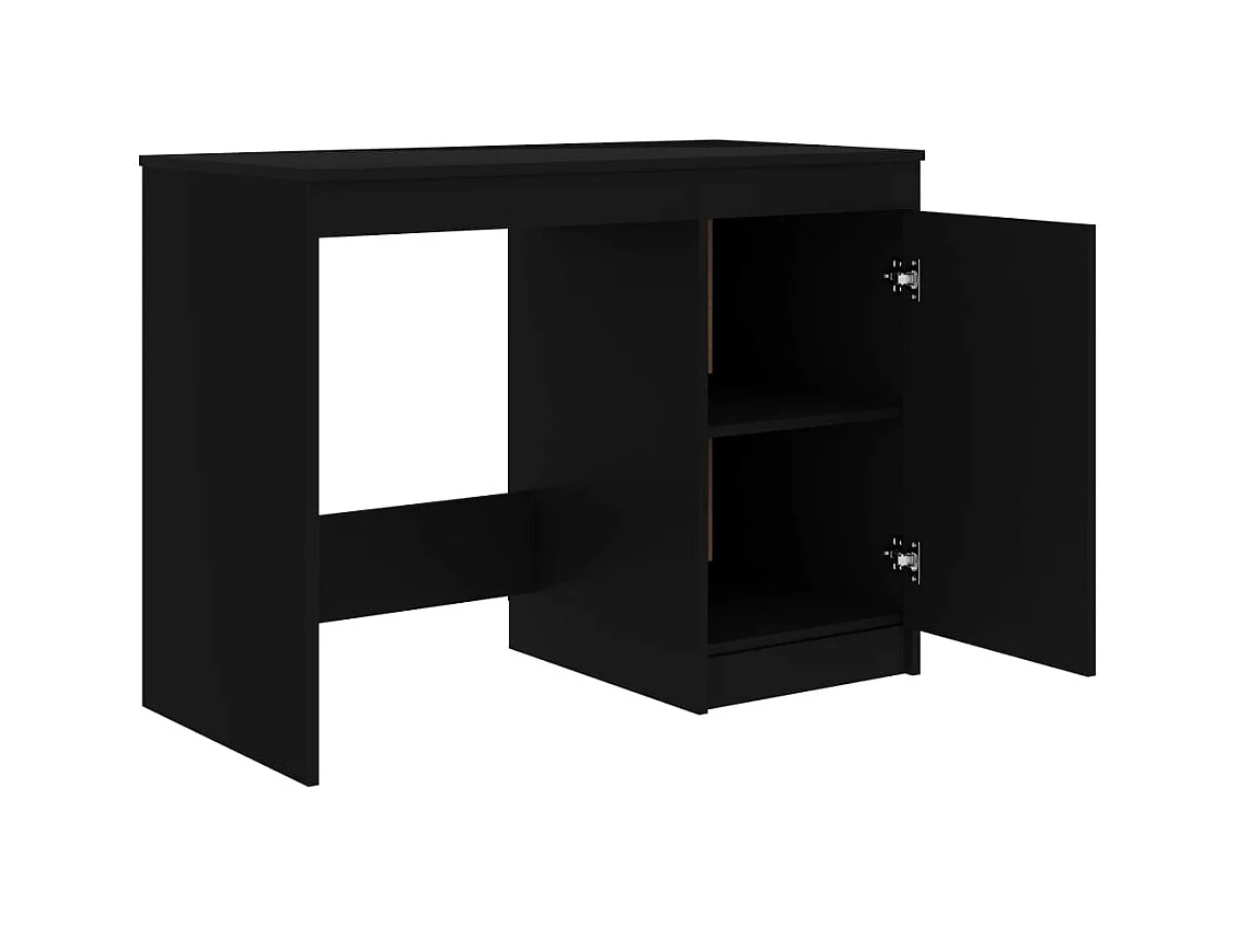 Bureau 100x50x76 cm bewerkt hout zwart