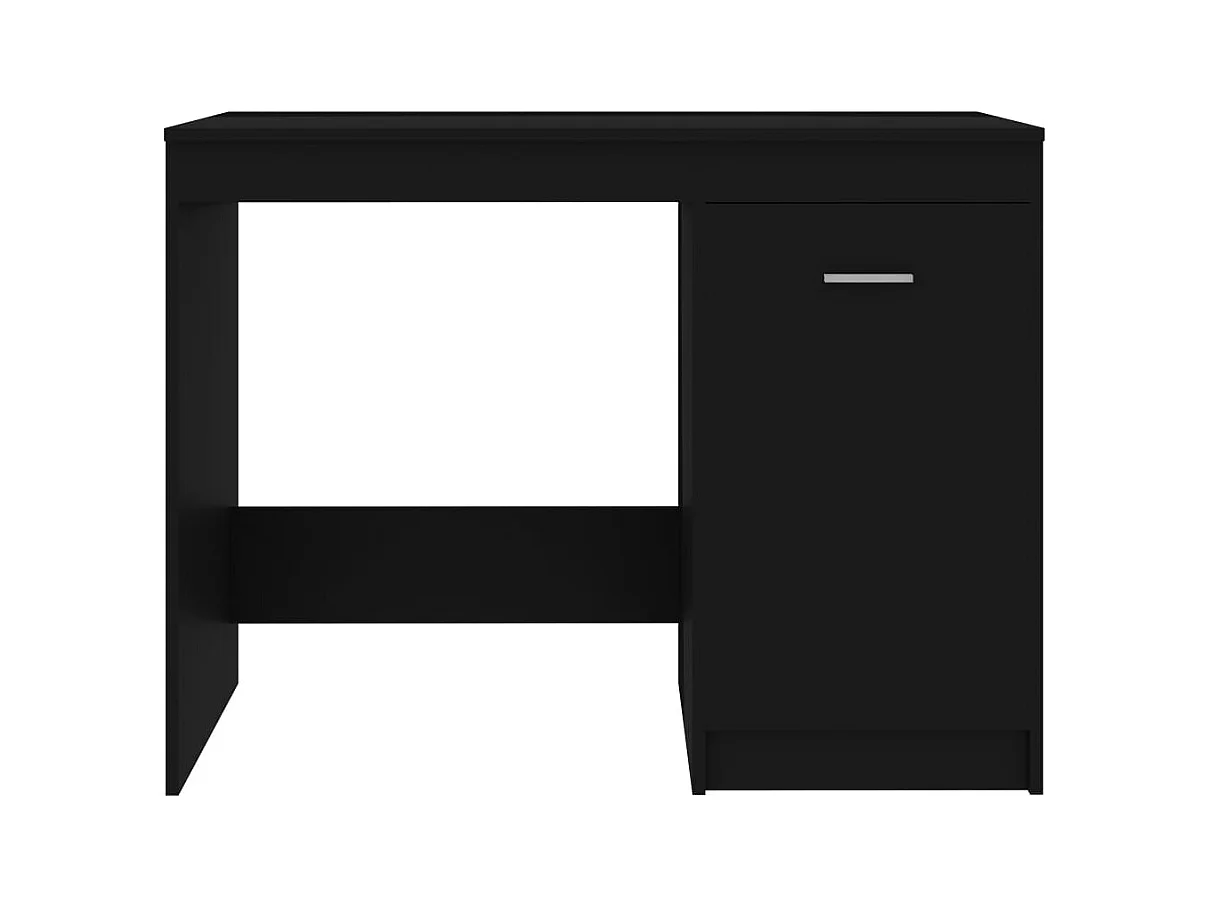 Bureau 100x50x76 cm bewerkt hout zwart