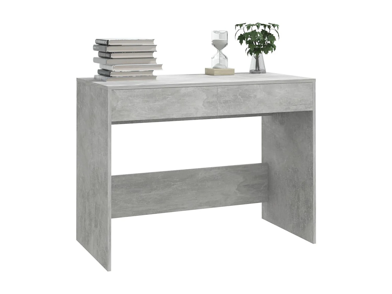 Bureau 101x50x76,5 cm bewerkt hout betongrijs