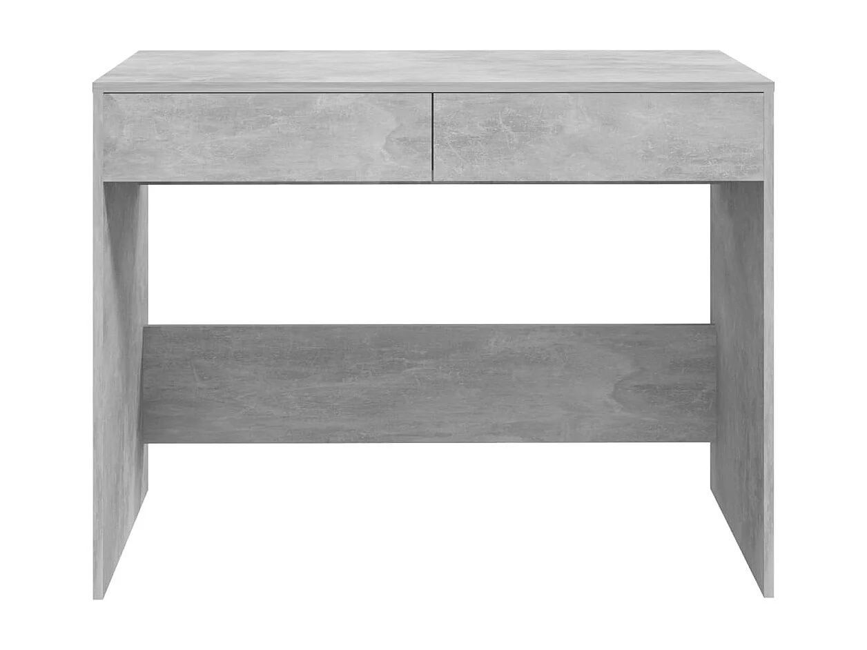 Bureau gris béton 101x50x76,5 cm bois d'ingénierie