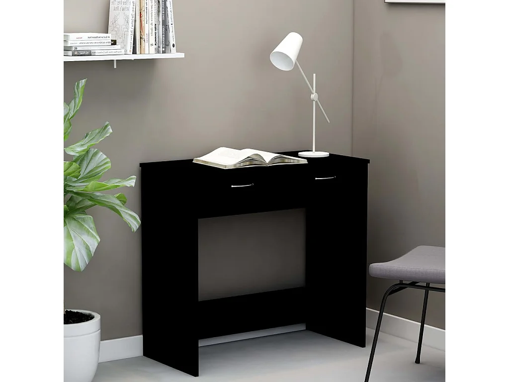 Bureau Noir 80x40x75 cm Aggloméré