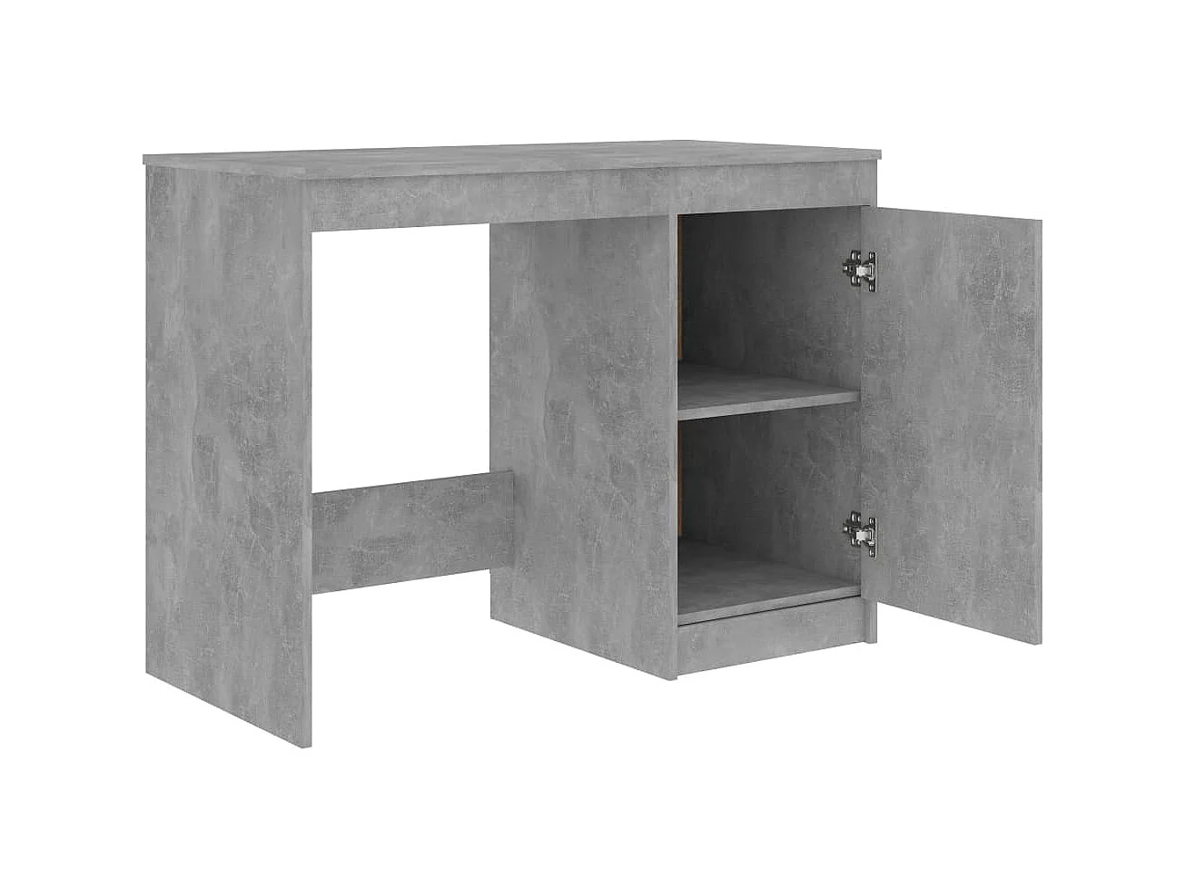 Bureau 140x50x76 cm bewerkt hout betongrijs