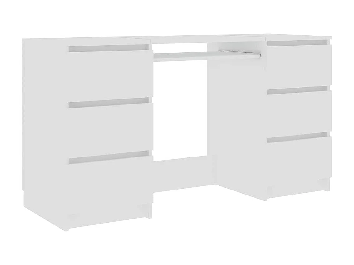 Bureau Blanc 140x50x77 cm Bois d'ingénierie