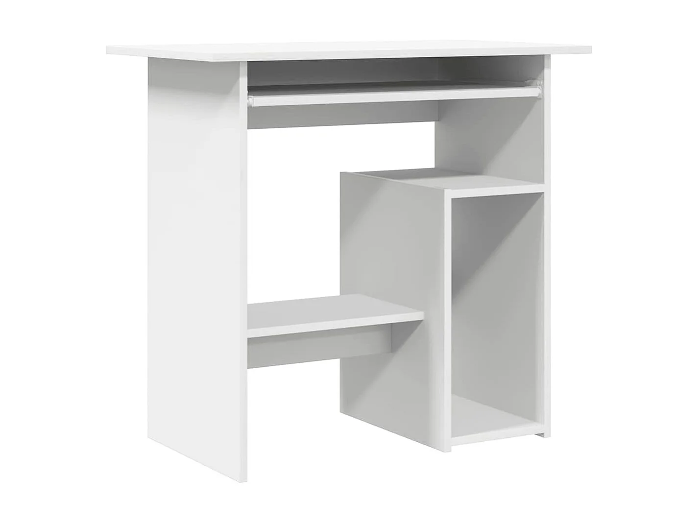 Scrivania Bianca 80x45x74 cm in Legno Multistrato