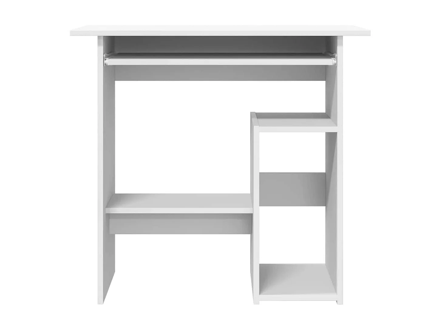 Scrivania Bianca 80x45x74 cm in Legno Multistrato