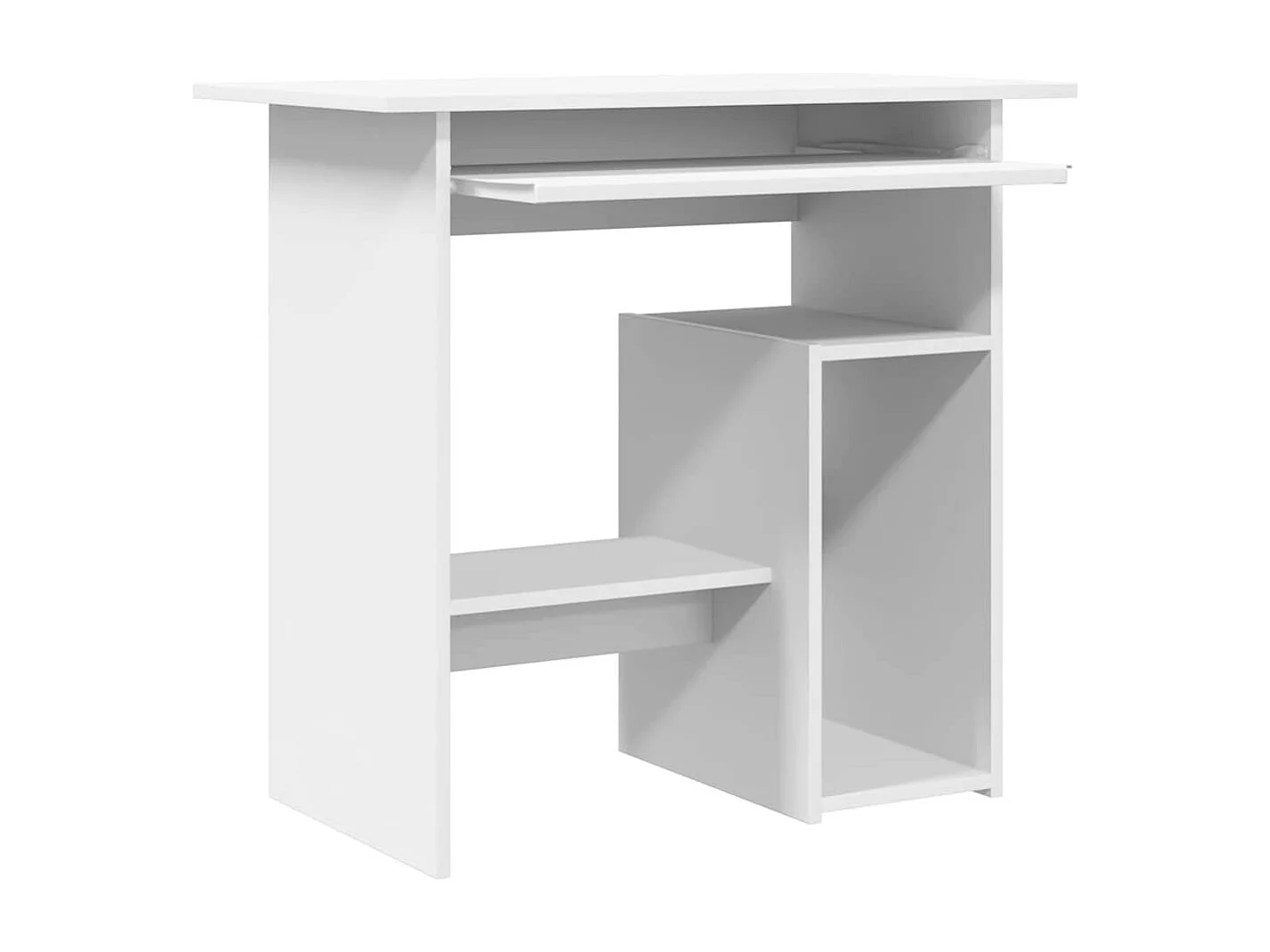 Scrivania Bianca 80x45x74 cm in Legno Multistrato