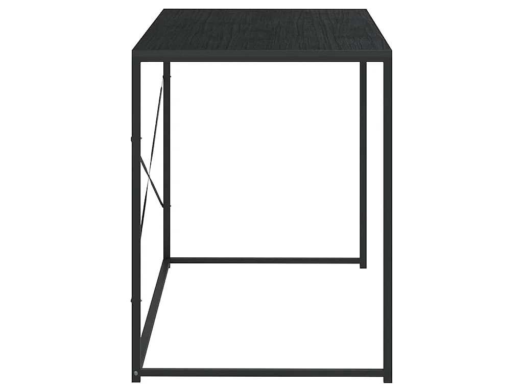 Scrivania per Computer Nera 110x60x70 cm in Legno Multistrato
