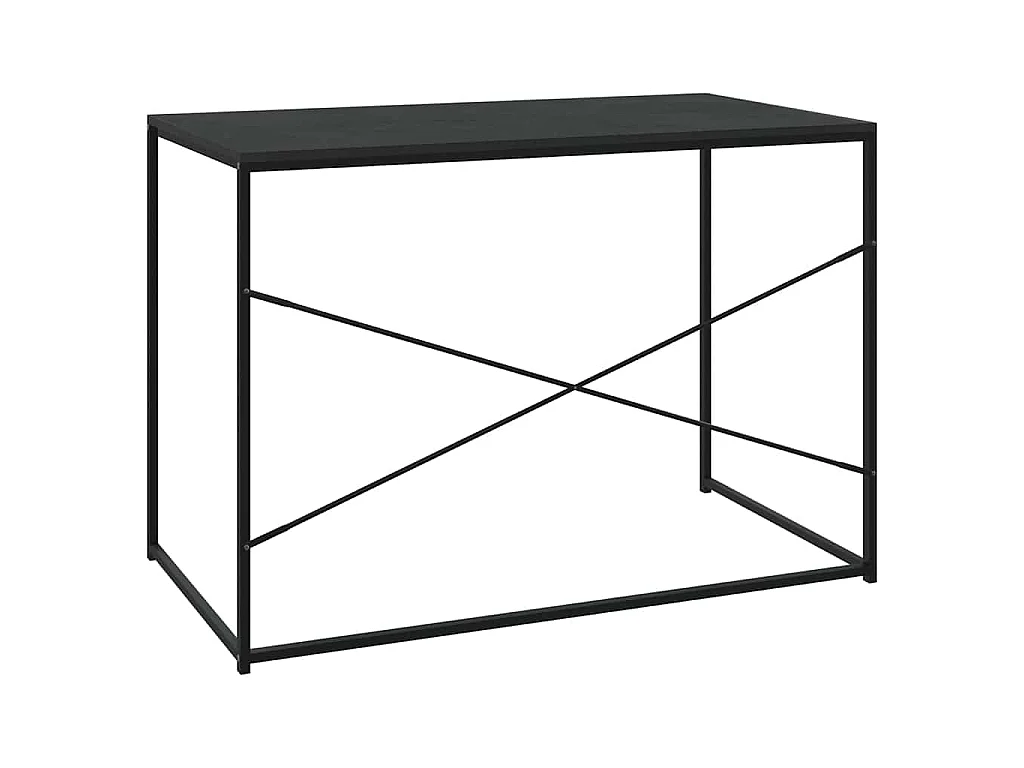 Scrivania per Computer Nera 110x60x70 cm in Legno Multistrato