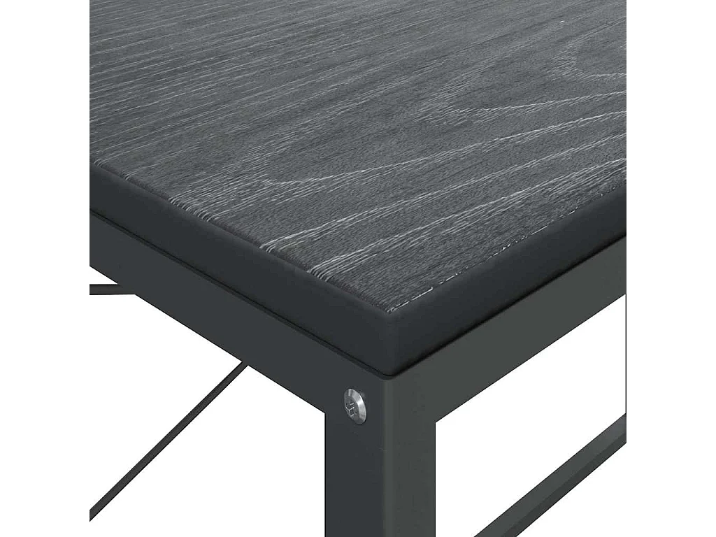 Scrivania per Computer Nera 110x60x70 cm in Legno Multistrato