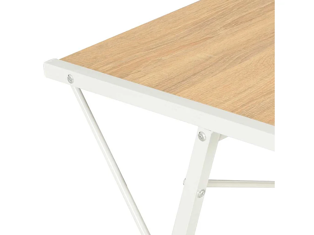 Schreibtisch mit Regal Weiß und Eiche 116×50×93 cm