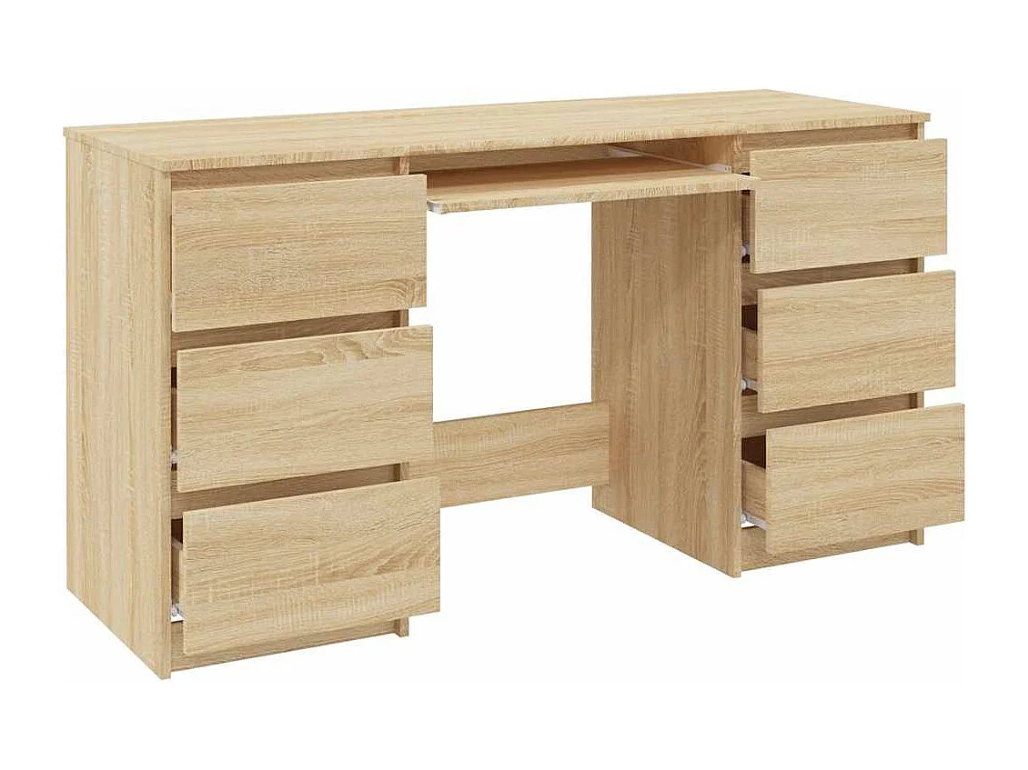 Schreibtisch Sonoma-Eiche 140x50x77 cm Holzwerkstoff