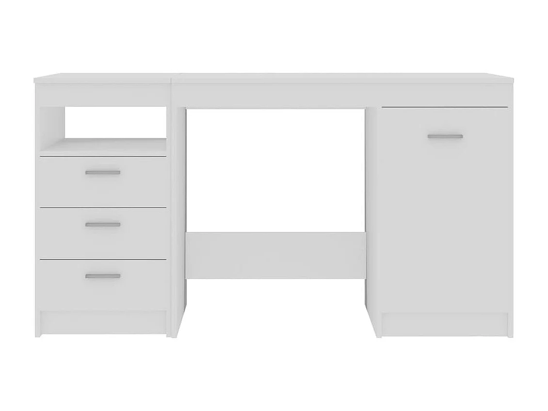 Bureau Blanc 140x50x76 cm Bois d’ingénierie