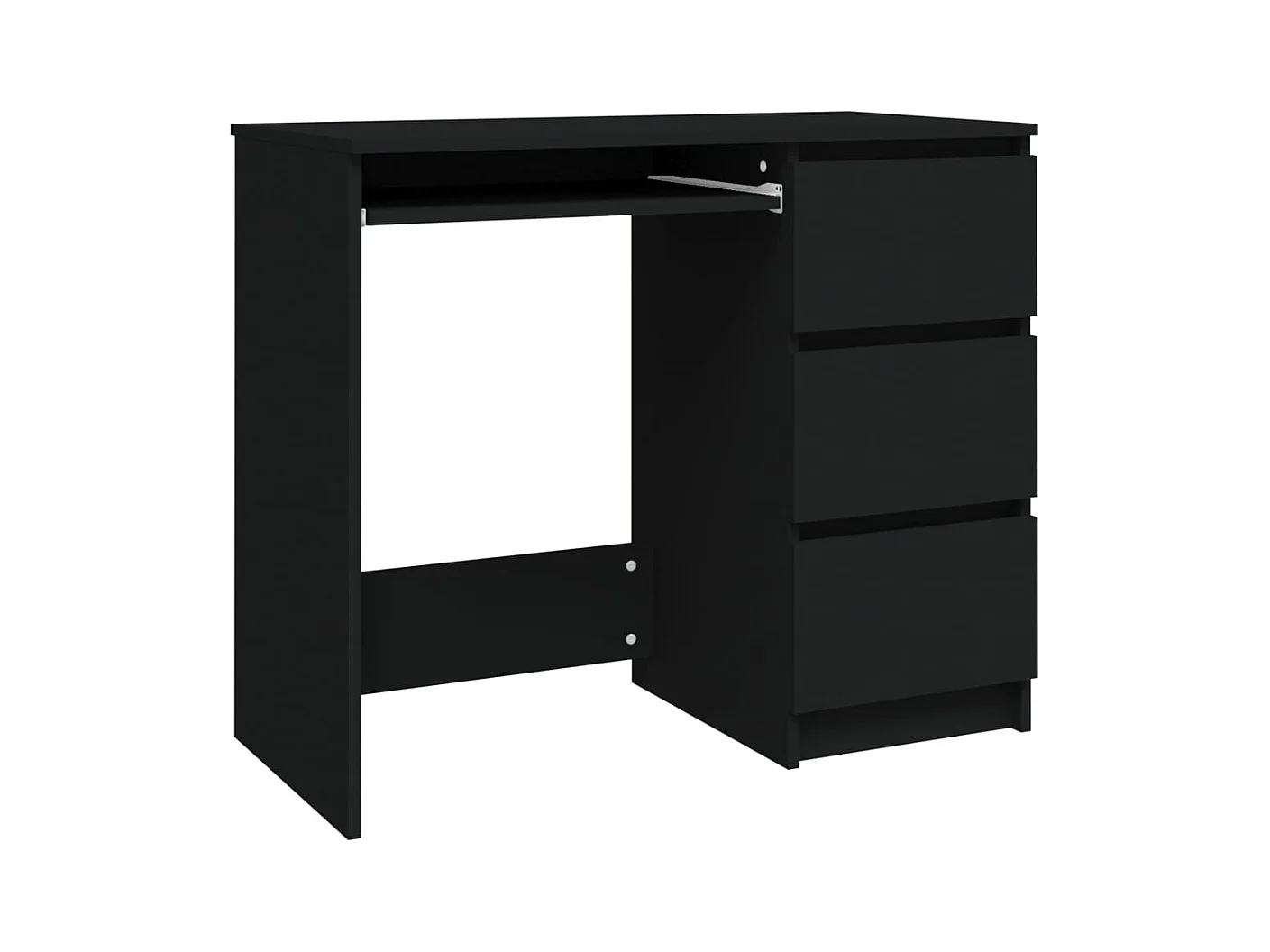 Scrivania Nera 90x45x76 cm in Legno Multistrato