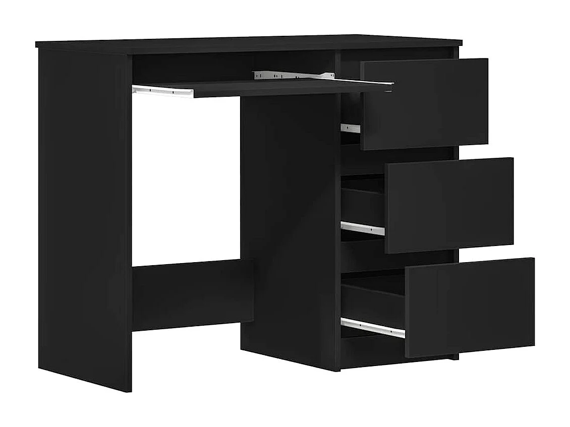 Scrivania Nera 90x45x76 cm in Legno Multistrato