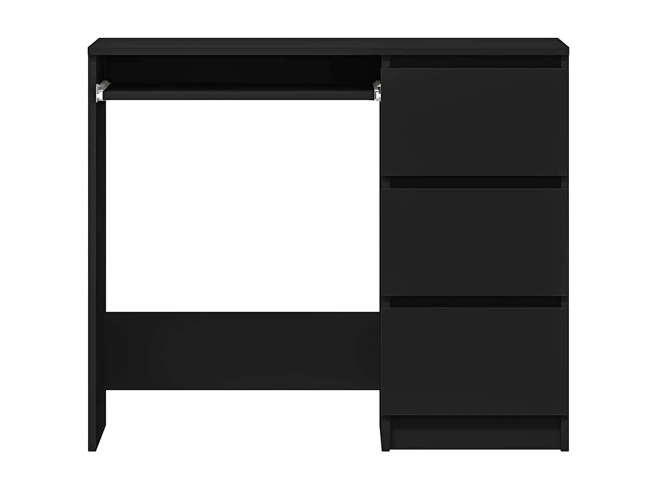 Bureau 90x45x76 cm bewerkt hout zwart