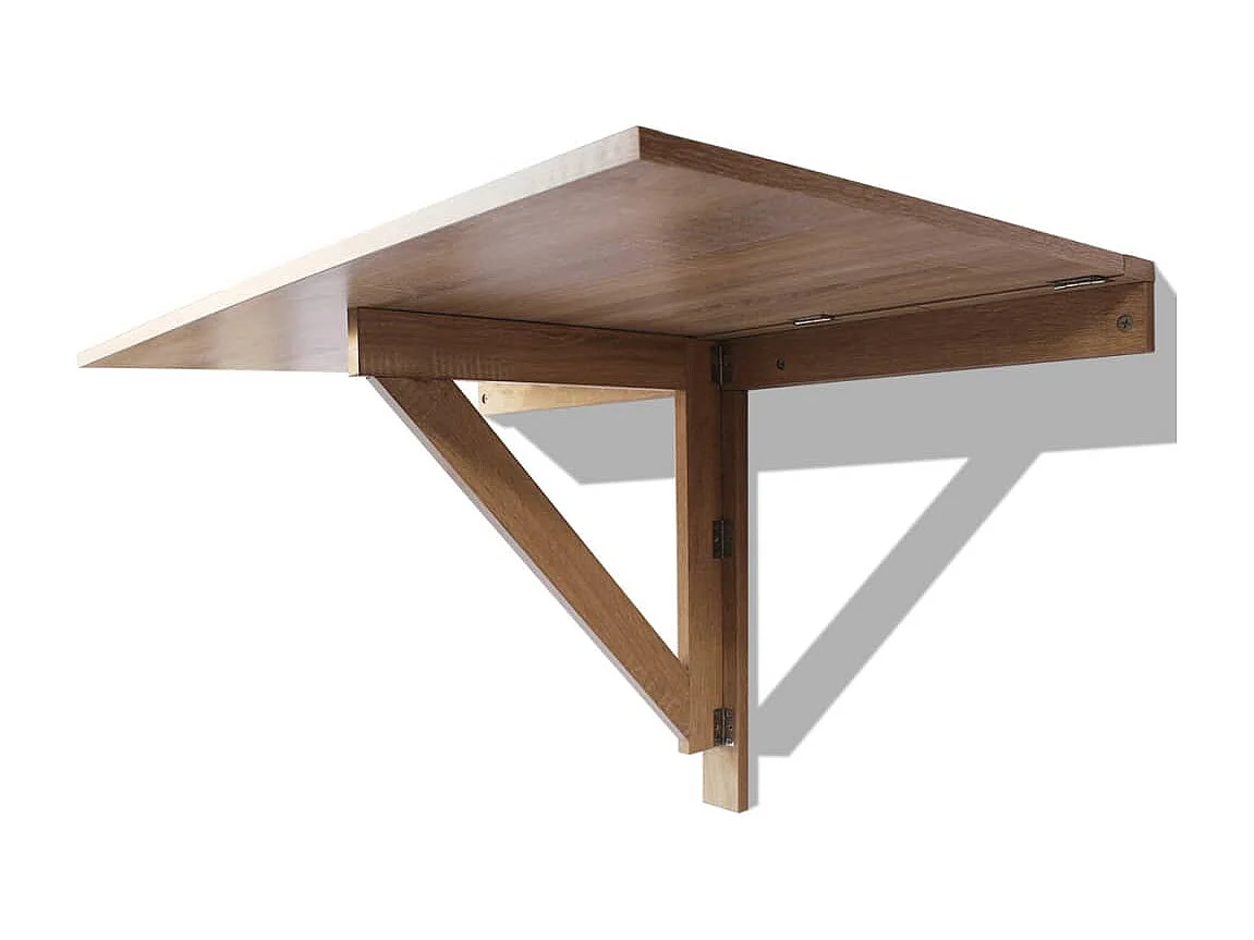 Mesa plegable de pared color roble 100x60 cm