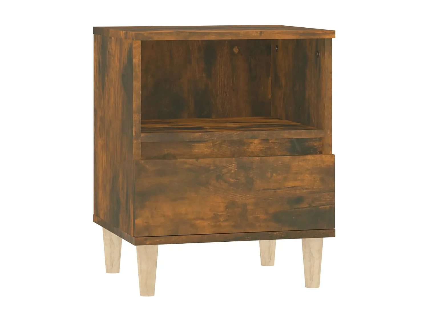 Mesa de cabeceira 40x35x50 cm cor carvalho fumado