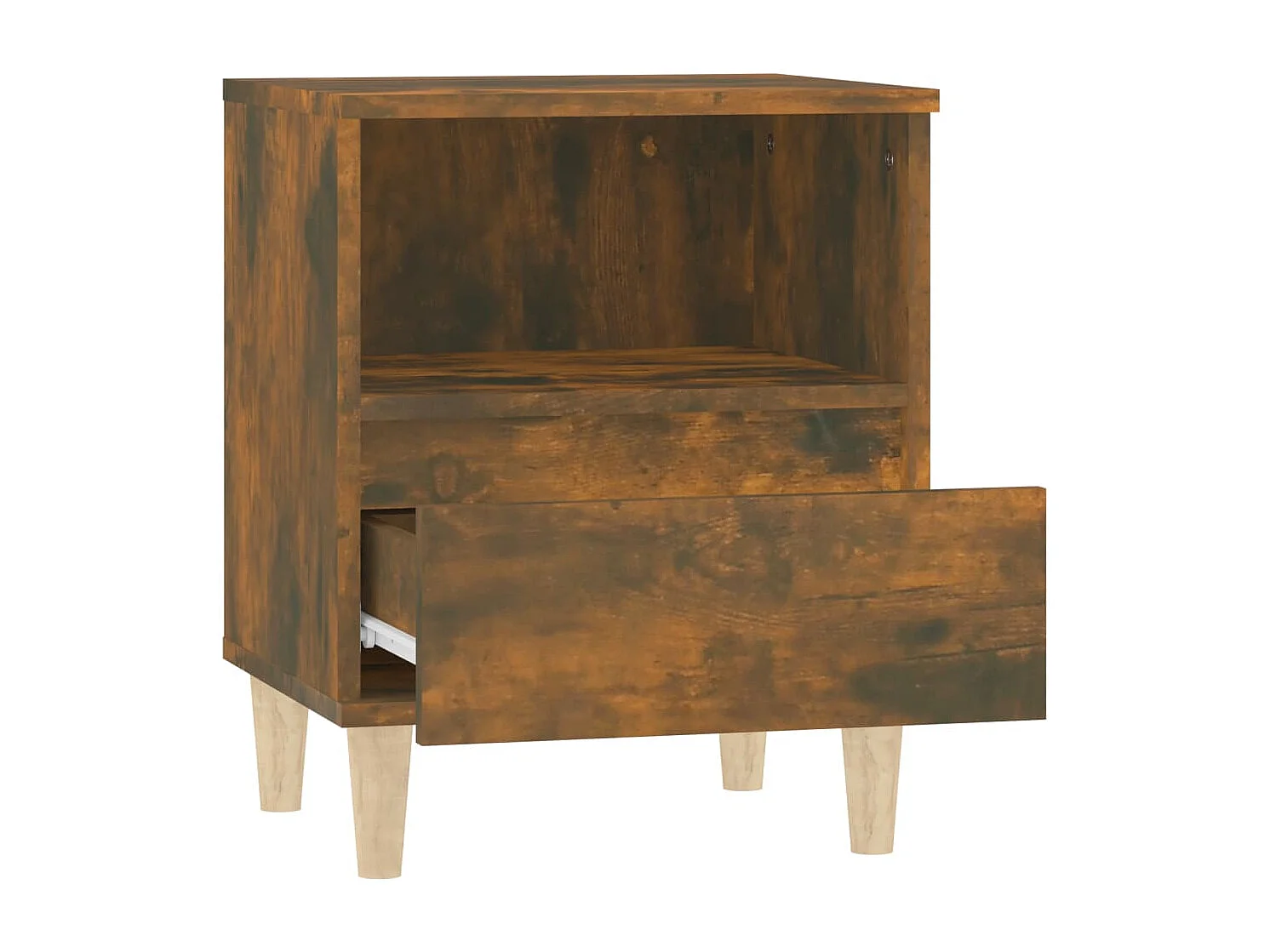 Mesa de cabeceira 40x35x50 cm cor carvalho fumado