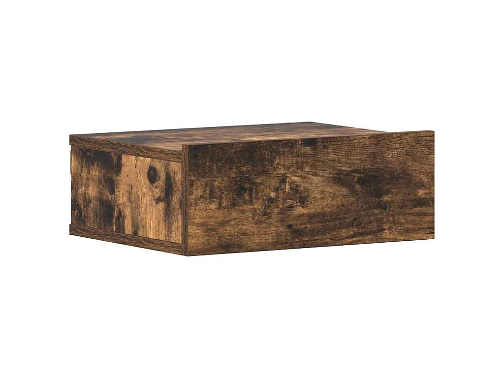 Table de chevet flottante Chêne fumé 40x30x15 cm