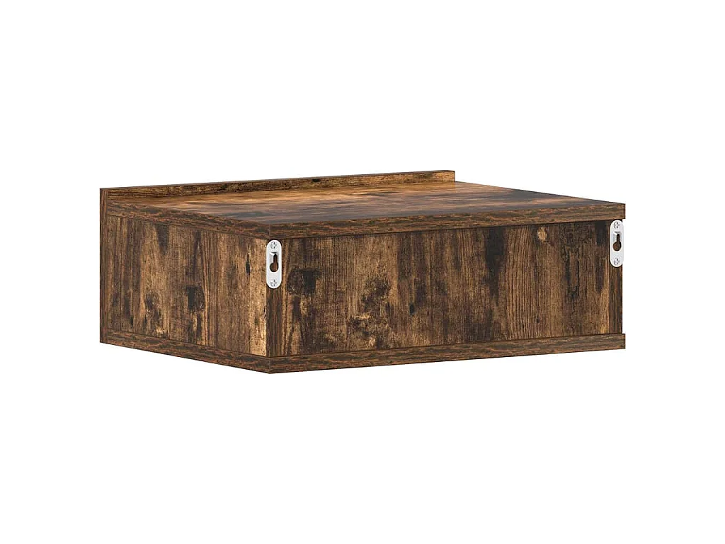 Table de chevet flottante Chêne fumé 40x30x15 cm