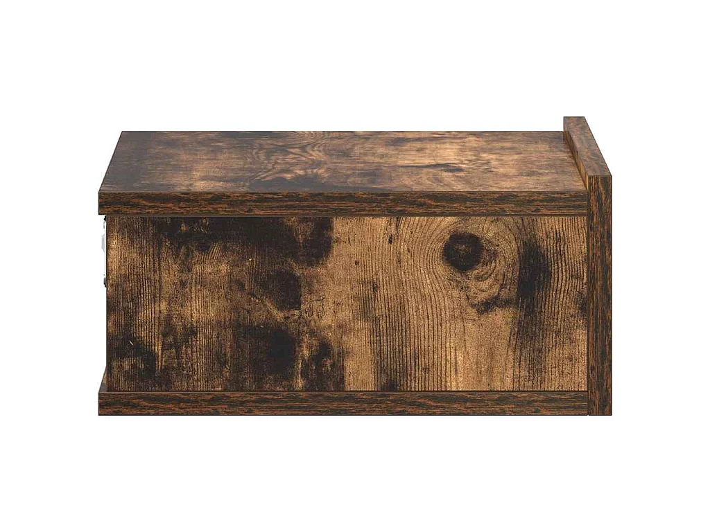 Table de chevet flottante Chêne fumé 40x30x15 cm