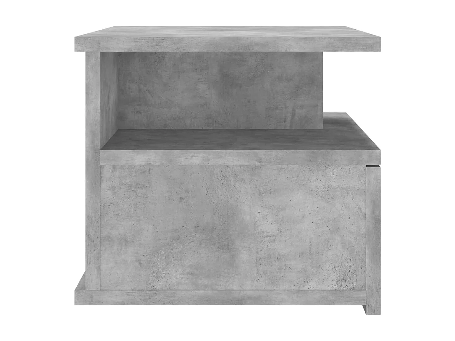 Table de chevet flottante Gris béton Bois d'ingénierie