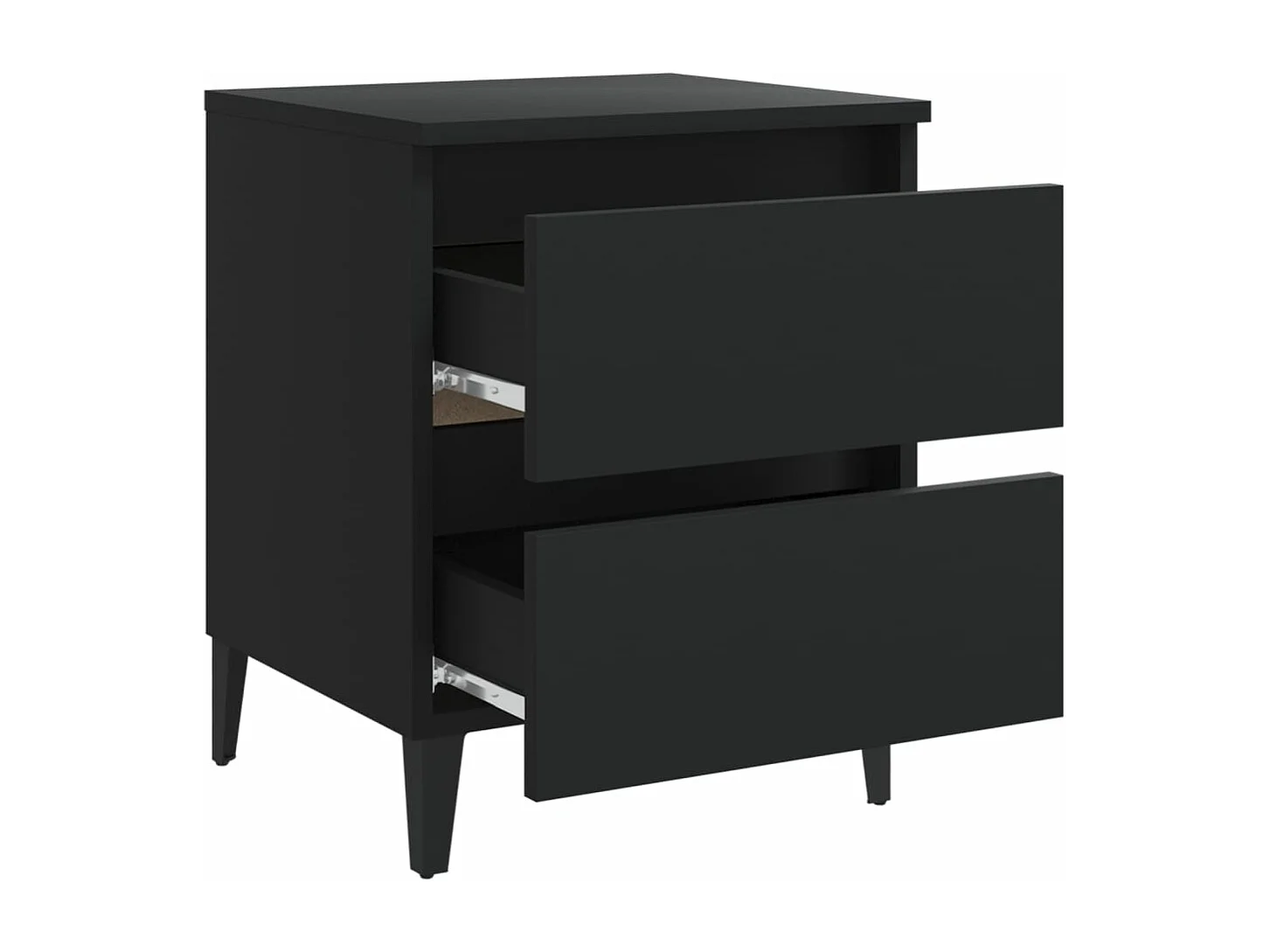 Tables de chevet 2 pcs noir 40x35x50 cm bois d'ingénierie