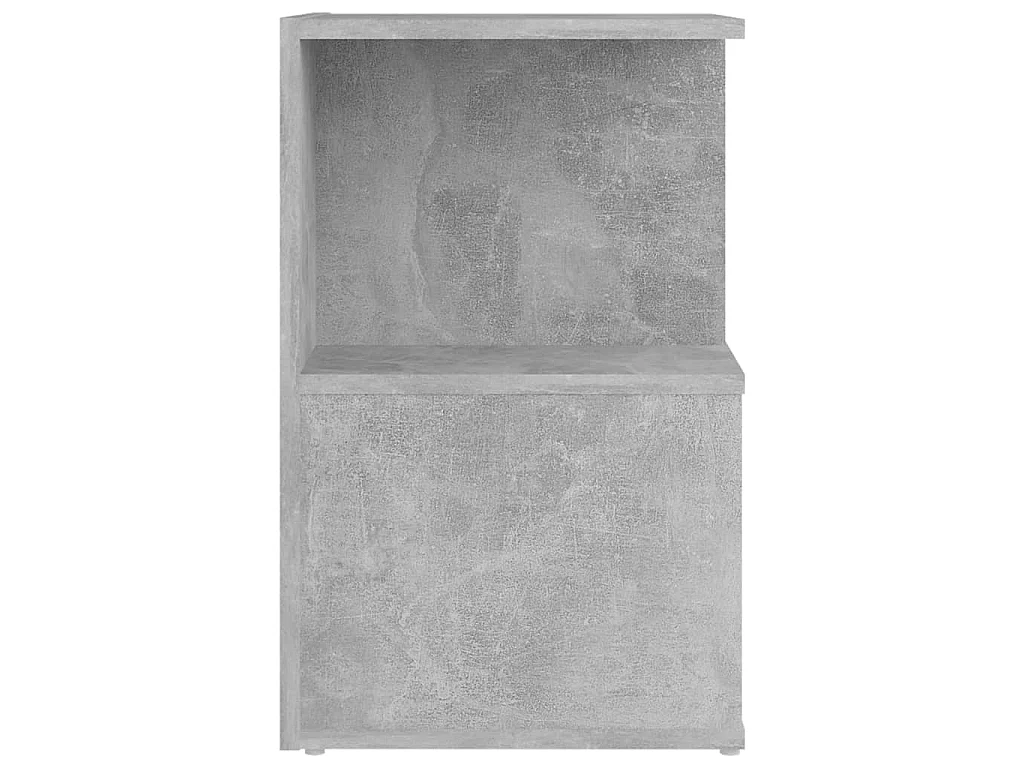 Table de chevet gris béton 35x35x55 cm bois d'ingénierie