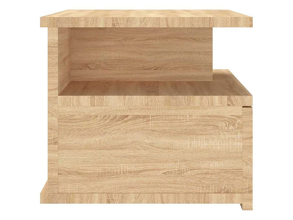 Mesita de noche flotante 2 uds madera roble Sonoma 40x31x27 cm