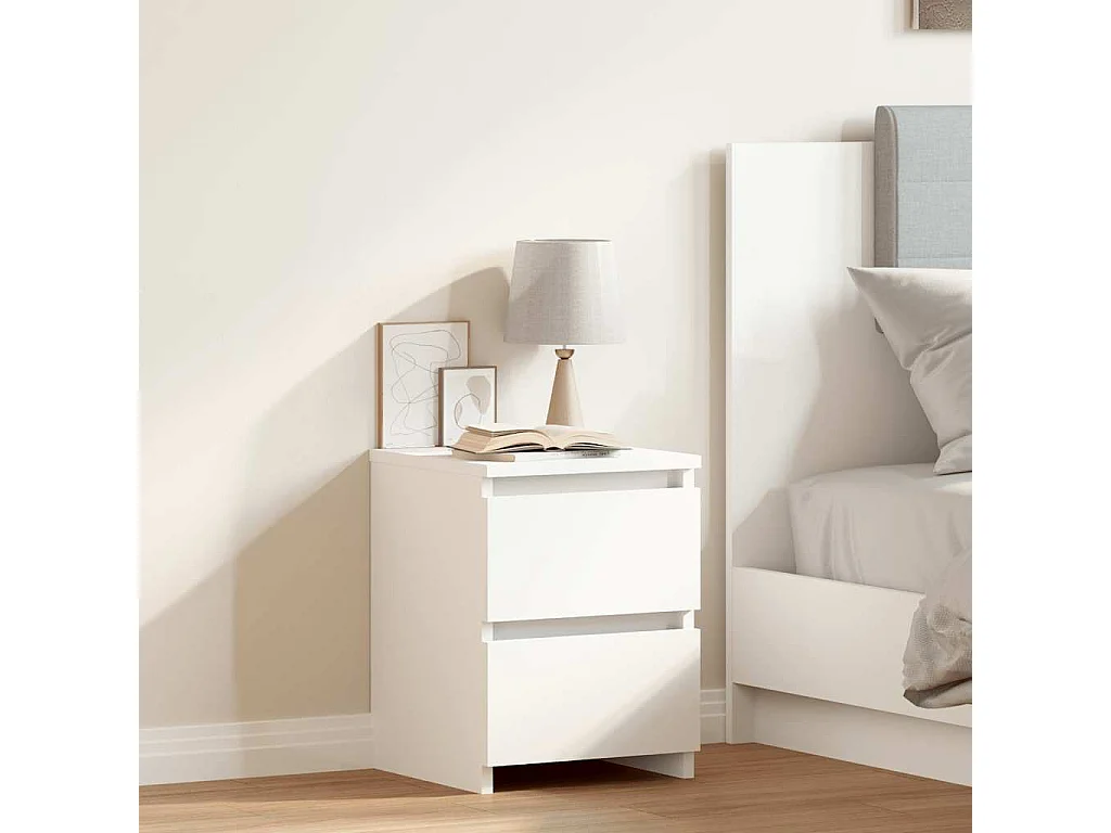 Nachttisch Weiß 30x30x40 cm Holzwerkstoff