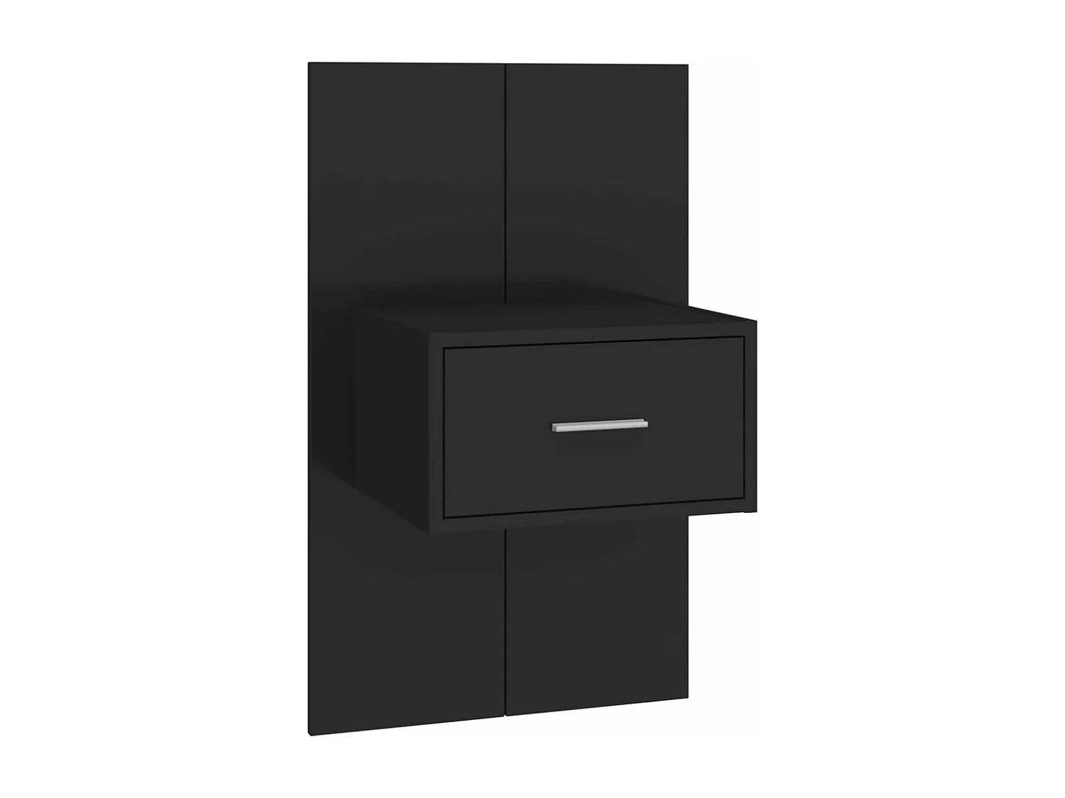 Mesa de cabeceira montagem na parede preto