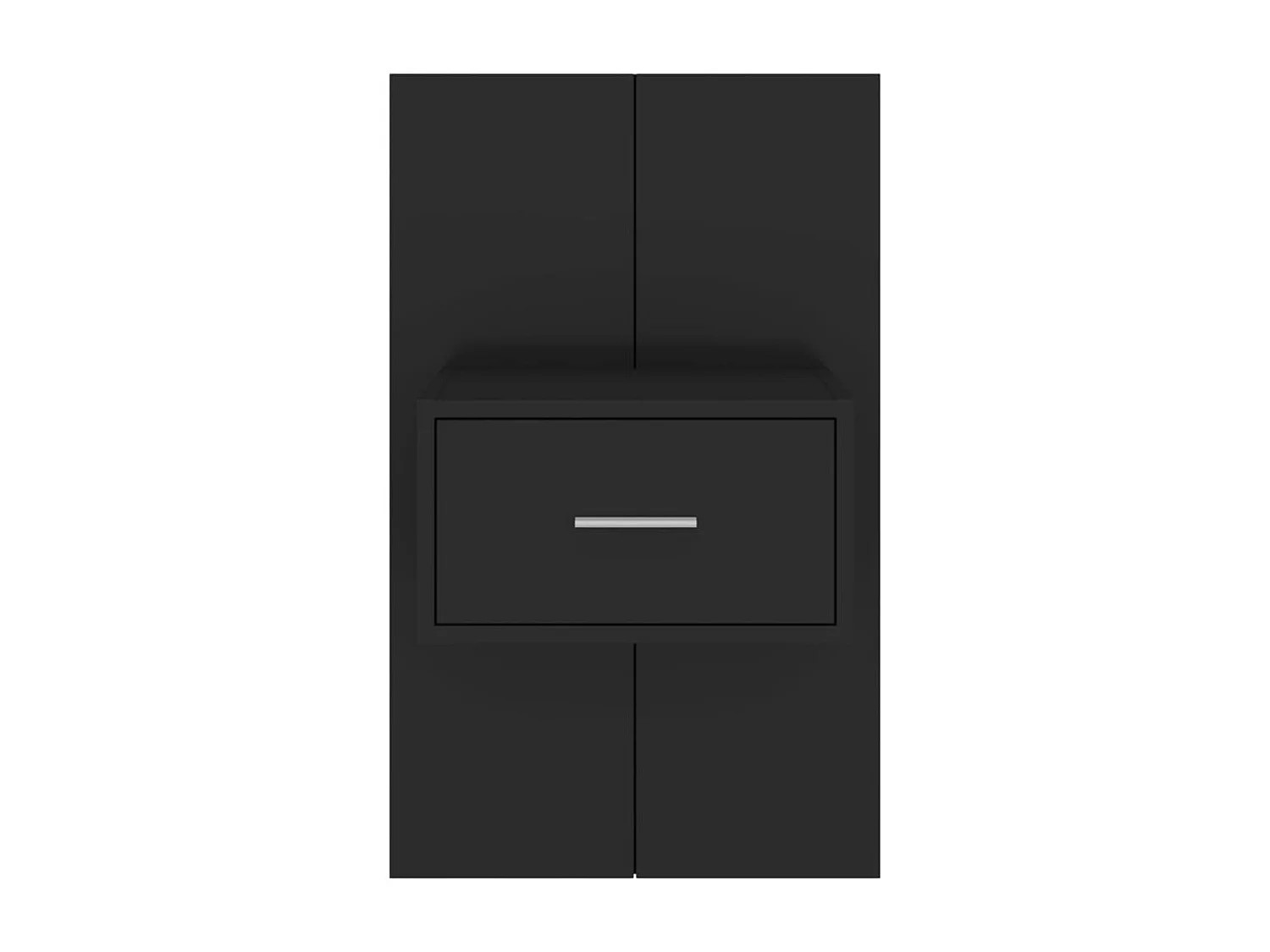 Mesa de cabeceira montagem na parede preto