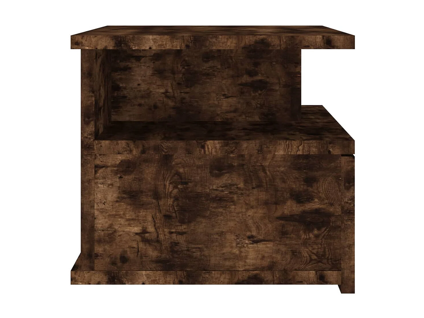 Table de chevet flottante Chêne fumé 40x31x27cm Bois ingénierie