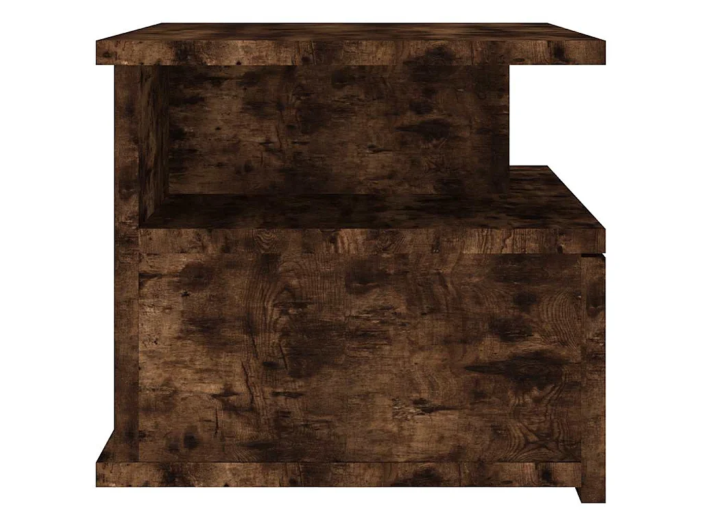 Table de chevet flottante Chêne fumé 40x31x27cm Bois ingénierie