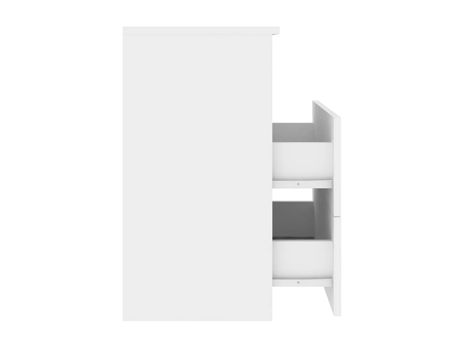 Table de chevet Blanc 50x32x60 cm
