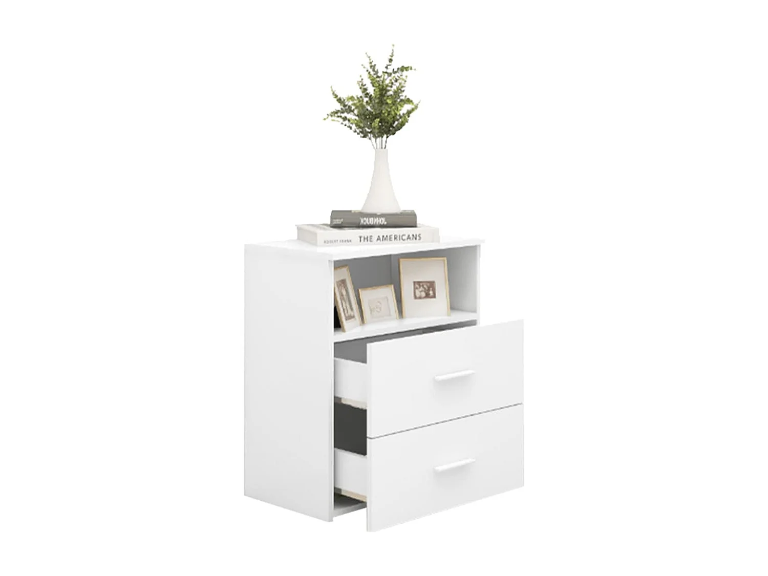 Table de chevet Blanc 50x32x60 cm