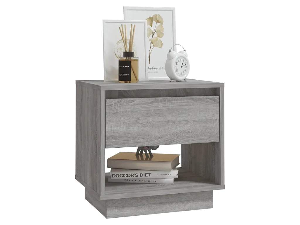 Tables de chevet 2 pcs Sonoma gris 45x34x44cm Bois d'ingénierie