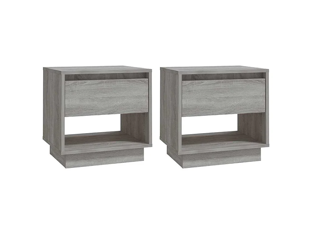 Mesas de cabeceira 2 pcs derivados de madeira sonoma cinza