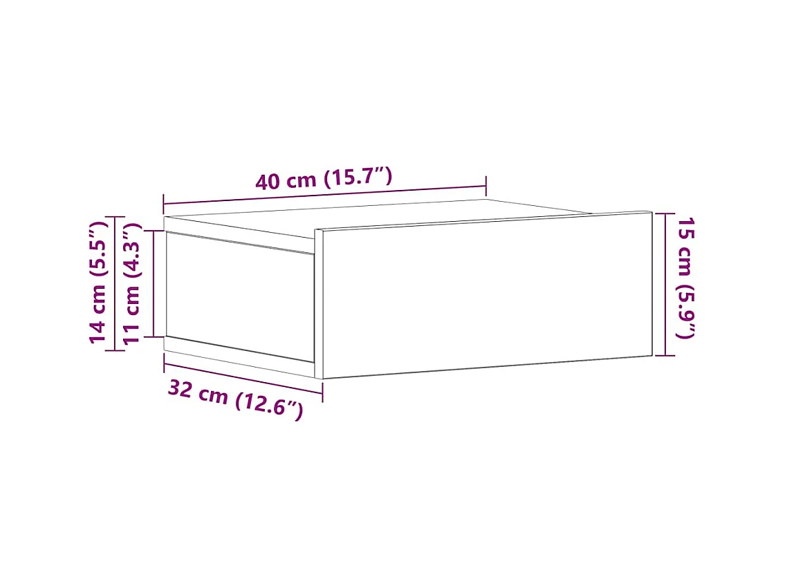 Comodini Pensili 2pz Bianco Lucido 40x30x15cm Legno Multistrato